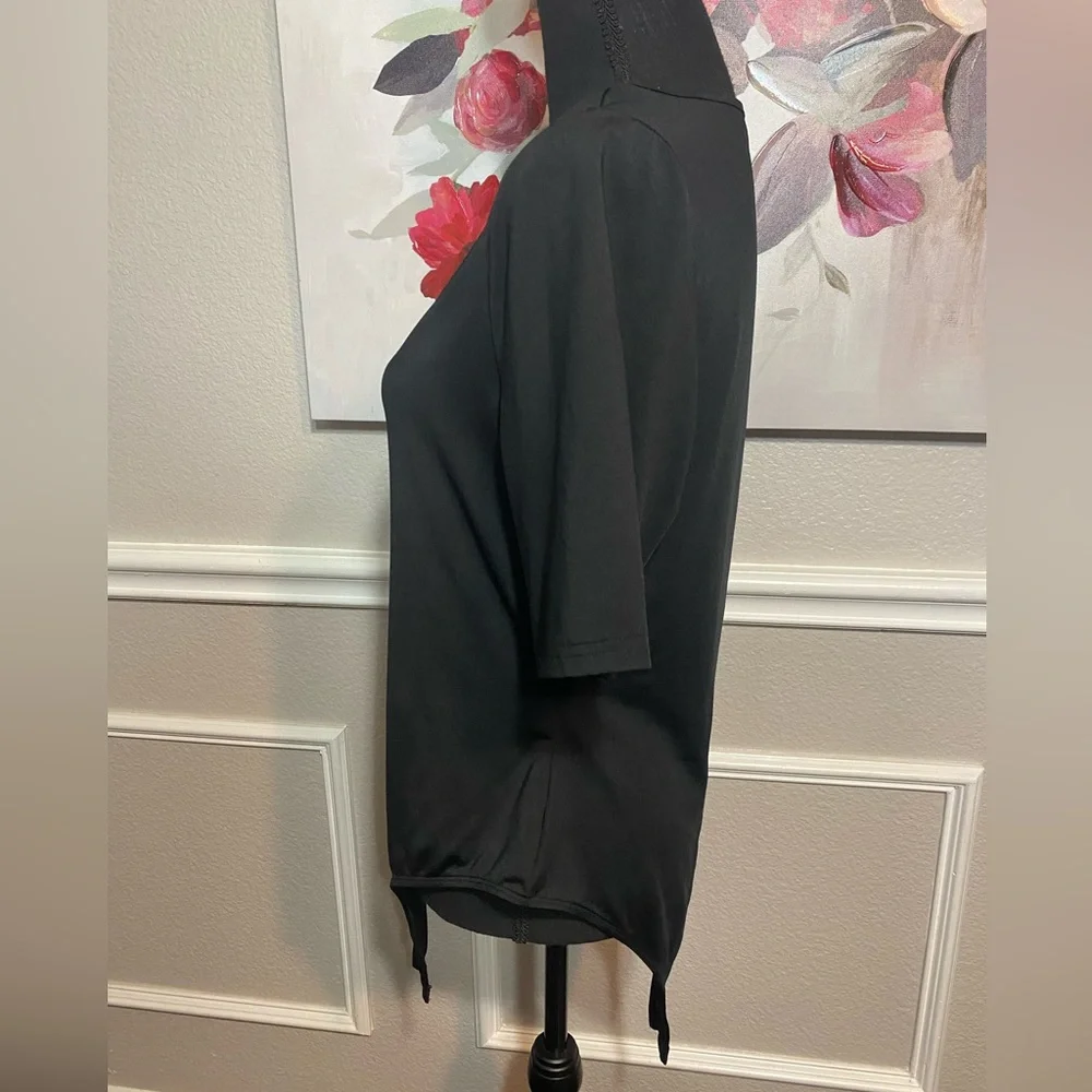 Black Fitted Bodysuit with Short Sleeves || Size 2XL (16) - Picture 7 of 13